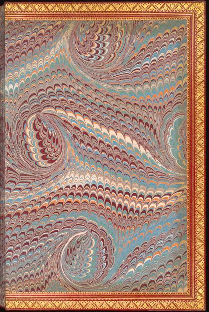 An illustration from Bookbinding : books bequeathed by William Augustus Spencer, 1880, leaf 685