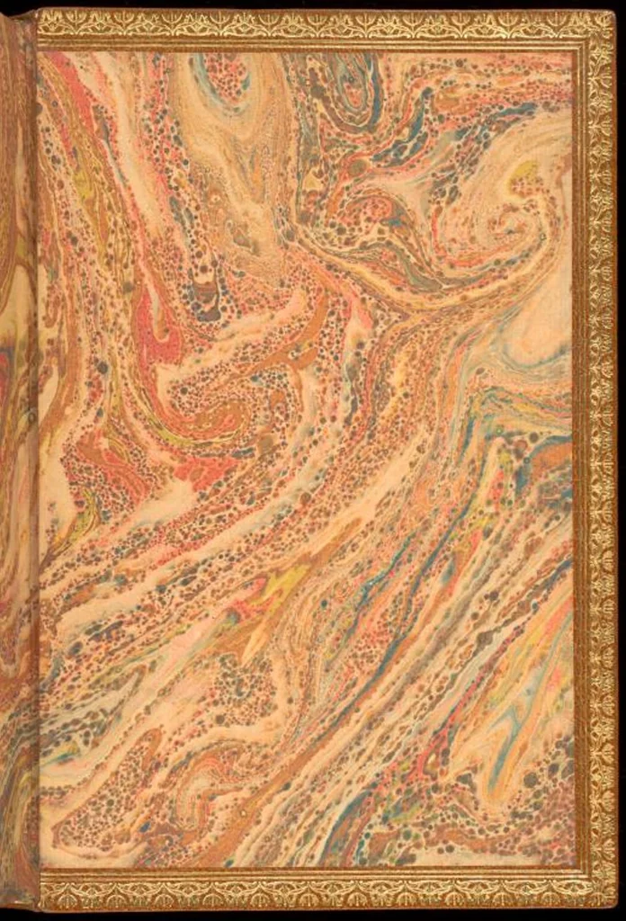 An illustration from Bookbinding : books bequeathed by William Augustus Spencer, 1880, leaf 698