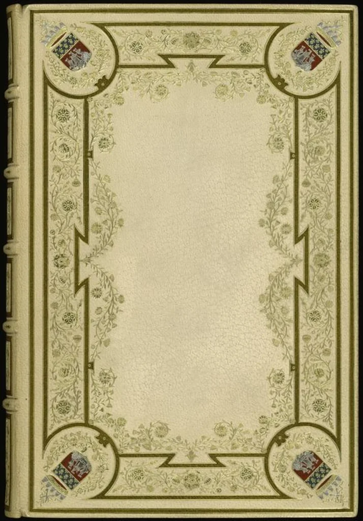 An illustration from Bookbinding : books bequeathed by William Augustus Spencer, 1880, leaf 8