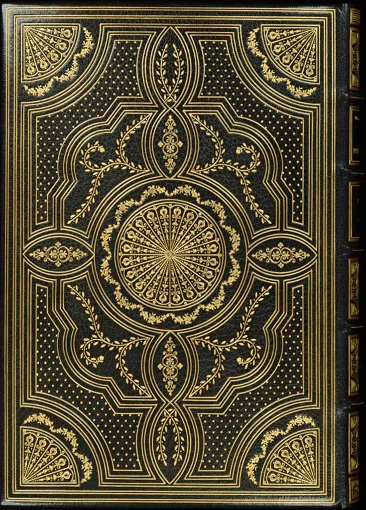 An illustration from Bookbinding : books bequeathed by William Augustus Spencer, 1880, leaf 81