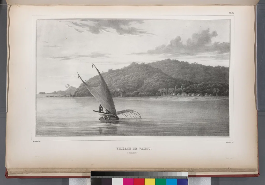 An illustration from Voyage de la corvette l'Astrolabe exécuté par ordre du roi, pendant les années 1826-1827-1828-1829, sous le commandement de M. J. Dumont d'Urville, 1830, leaf 195