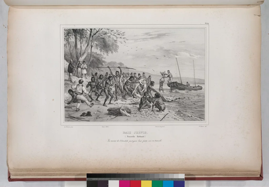 An illustration from Voyage de la corvette l'Astrolabe exécuté par ordre du roi, pendant les années 1826-1827-1828-1829, sous le commandement de M. J. Dumont d'Urville, 1830, leaf 44