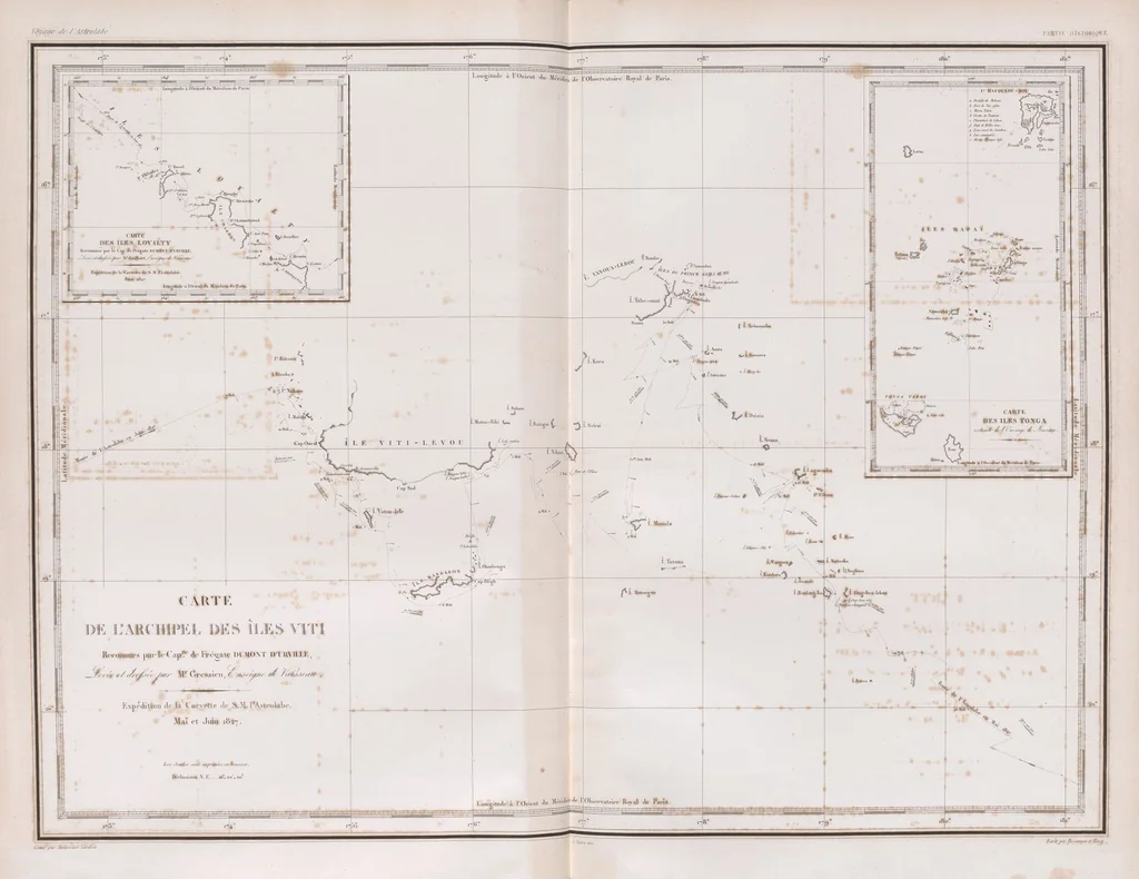 An illustration from Voyage de la corvette l'Astrolabe exécuté par ordre du roi, pendant les années 1826-1827-1828-1829, sous le commandement de M. J. Dumont d'Urville, 1830, leaf 8