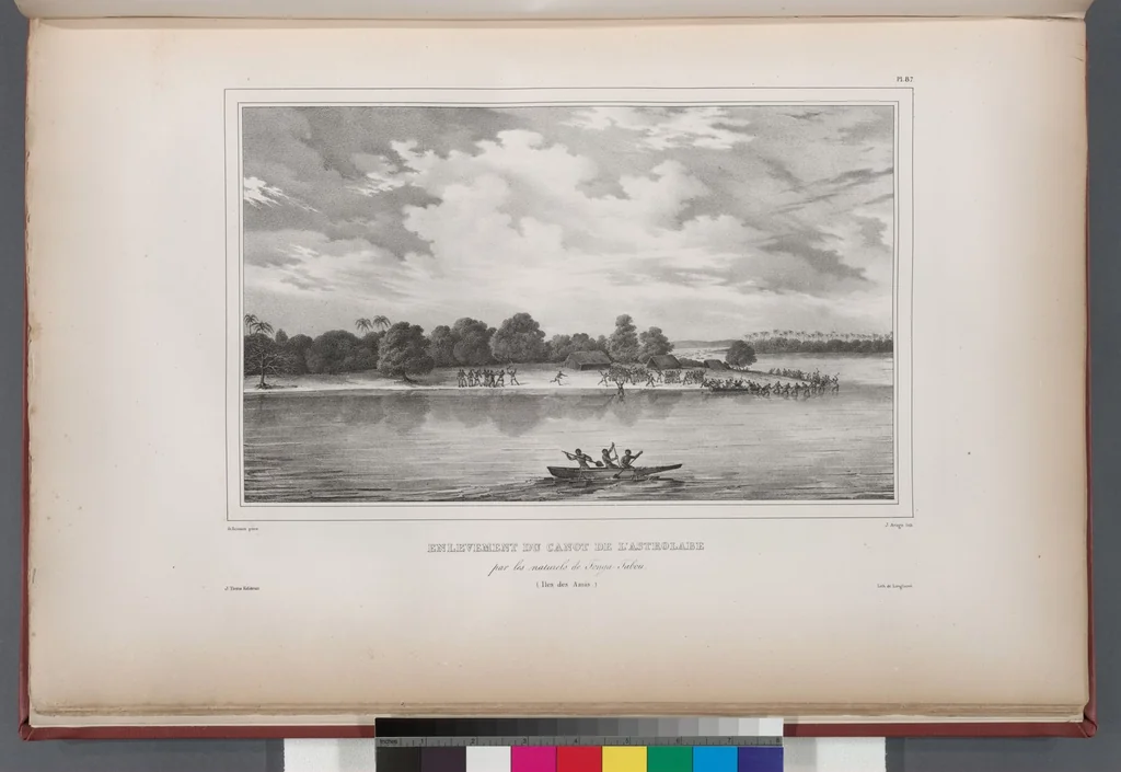 An illustration from Voyage de la corvette l'Astrolabe exécuté par ordre du roi, pendant les années 1826-1827-1828-1829, sous le commandement de M. J. Dumont d'Urville, 1830, leaf 97