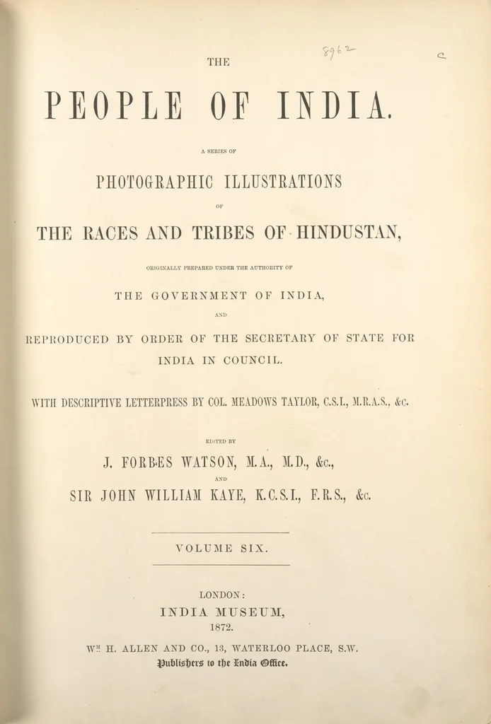 An illustration from The people of India : A series of photographic illustrations, with descriptive letterpress, of the races and tribes of Hindustan, originally prepared under the authority of the government of India, and reproduced, 1868, leaf 285