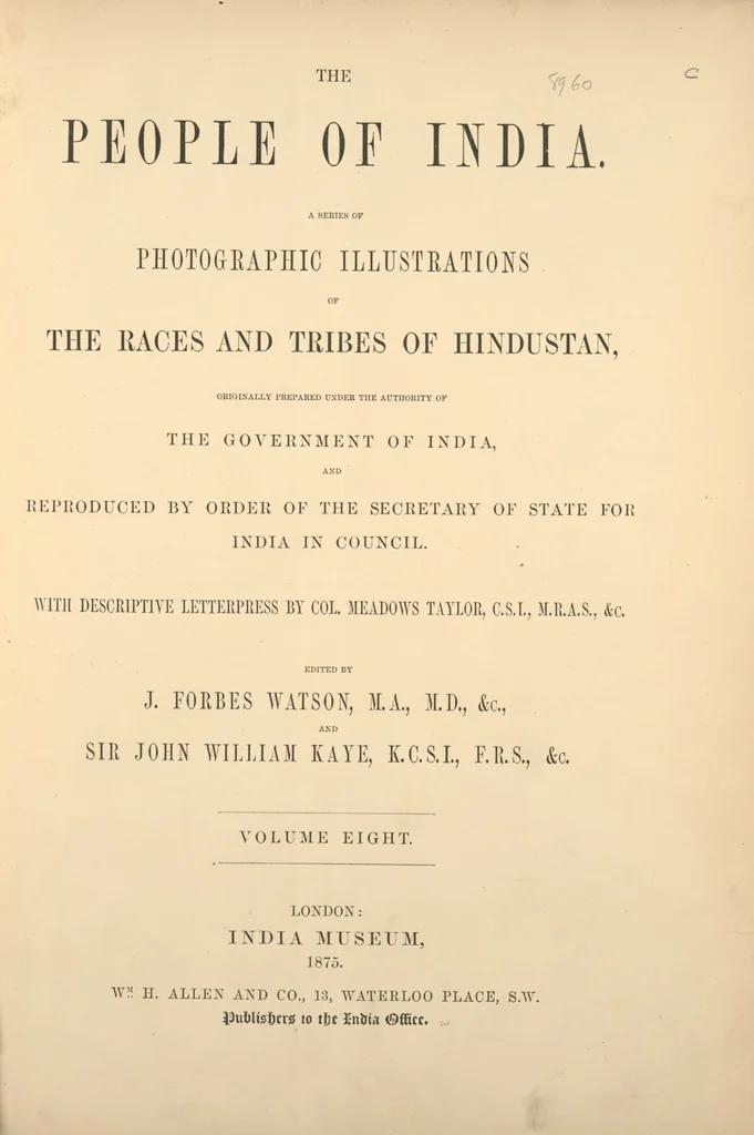 An illustration from The people of India : A series of photographic illustrations, with descriptive letterpress, of the races and tribes of Hindustan, originally prepared under the authority of the government of India, and reproduced, 1868, leaf 423