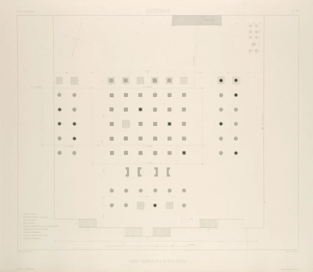 An illustration from Voyage en Perse de mm. Eugène Flandin, peintre, et Pascal Coste, architecte, entrepris par ordre de m. le ministre des affaires étrangères, d'après les instructions dressées par l'Institut. Publié sous les auspices de m. le ministre de l'intérieur, 1851, leaf 102