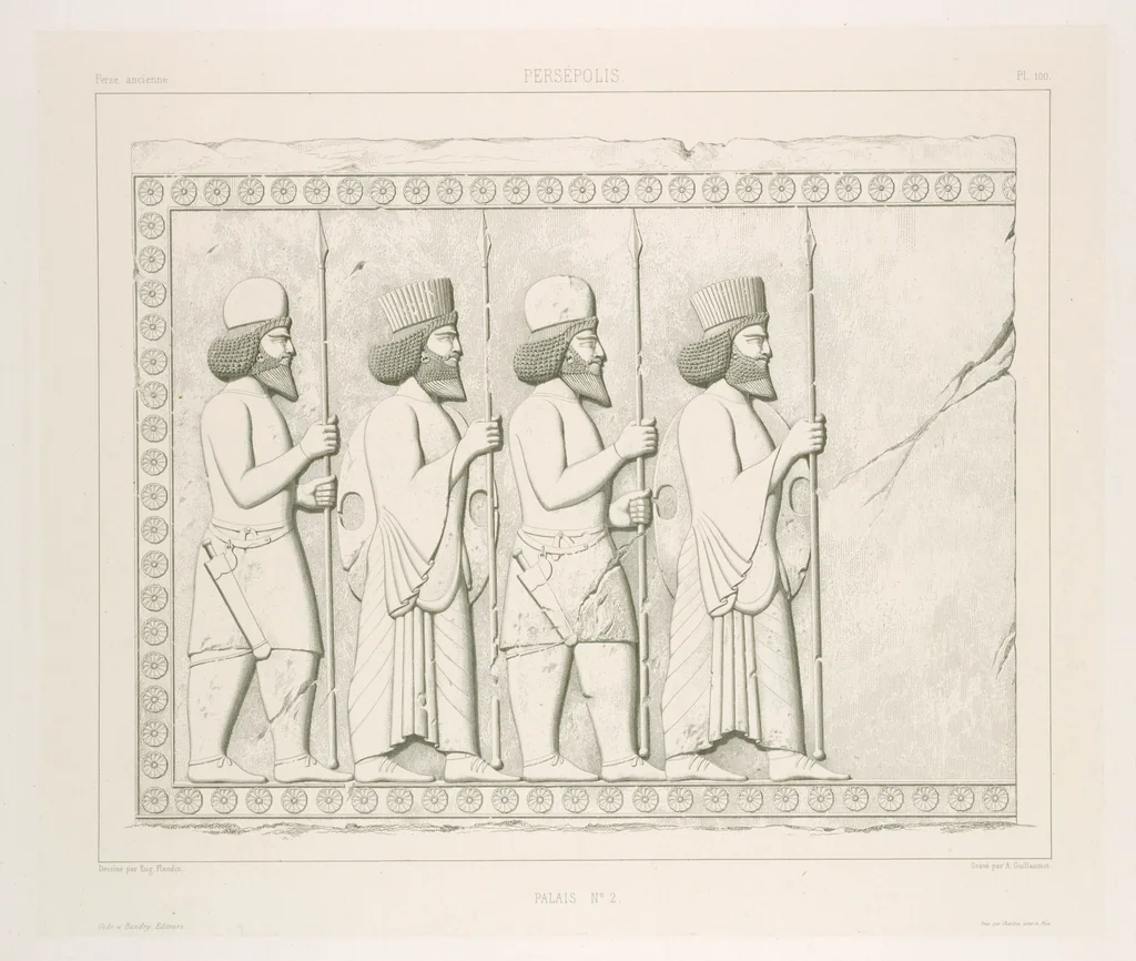 An illustration from Voyage en Perse de mm. Eugène Flandin, peintre, et Pascal Coste, architecte, entrepris par ordre de m. le ministre des affaires étrangères, d'après les instructions dressées par l'Institut. Publié sous les auspices de m. le ministre de l'intérieur, 1851, leaf 112