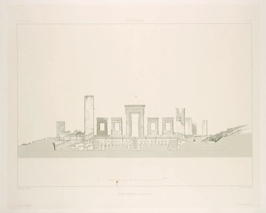 An illustration from Voyage en Perse de mm. Eugène Flandin, peintre, et Pascal Coste, architecte, entrepris par ordre de m. le ministre des affaires étrangères, d'après les instructions dressées par l'Institut. Publié sous les auspices de m. le ministre de l'intérieur, 1851, leaf 127