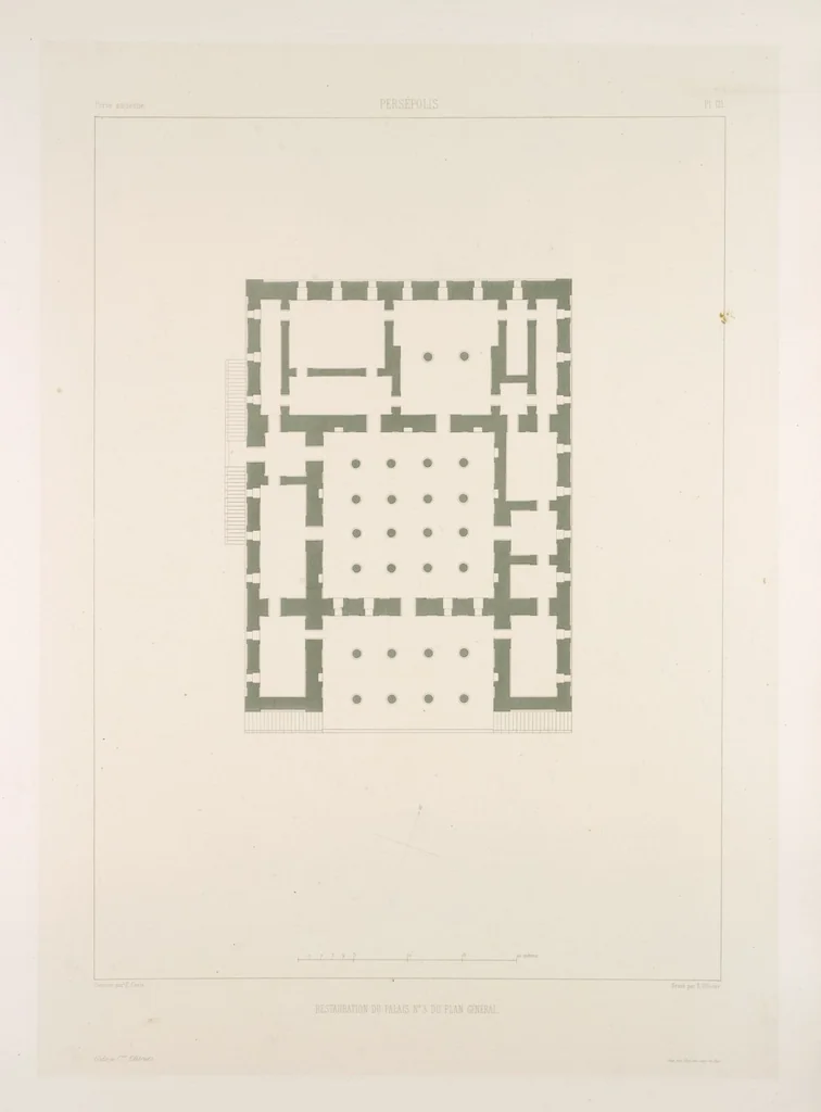 An illustration from Voyage en Perse de mm. Eugène Flandin, peintre, et Pascal Coste, architecte, entrepris par ordre de m. le ministre des affaires étrangères, d'après les instructions dressées par l'Institut. Publié sous les auspices de m. le ministre de l'intérieur, 1851, leaf 133