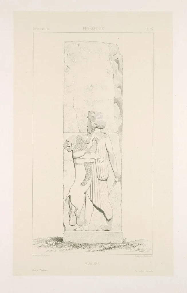 An illustration from Voyage en Perse de mm. Eugène Flandin, peintre, et Pascal Coste, architecte, entrepris par ordre de m. le ministre des affaires étrangères, d'après les instructions dressées par l'Institut. Publié sous les auspices de m. le ministre de l'intérieur, 1851, leaf 135