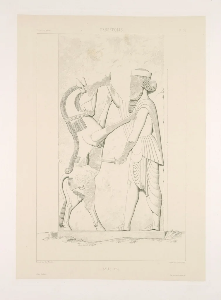 An illustration from Voyage en Perse de mm. Eugène Flandin, peintre, et Pascal Coste, architecte, entrepris par ordre de m. le ministre des affaires étrangères, d'après les instructions dressées par l'Institut. Publié sous les auspices de m. le ministre de l'intérieur, 1851, leaf 137
