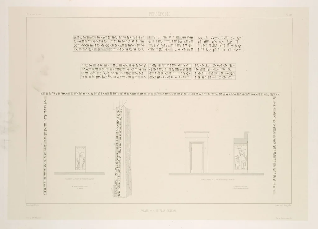 An illustration from Voyage en Perse de mm. Eugène Flandin, peintre, et Pascal Coste, architecte, entrepris par ordre de m. le ministre des affaires étrangères, d'après les instructions dressées par l'Institut. Publié sous les auspices de m. le ministre de l'intérieur, 1851, leaf 152