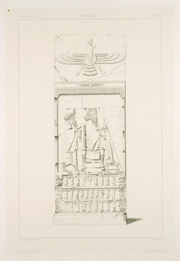 An illustration from Voyage en Perse de mm. Eugène Flandin, peintre, et Pascal Coste, architecte, entrepris par ordre de m. le ministre des affaires étrangères, d'après les instructions dressées par l'Institut. Publié sous les auspices de m. le ministre de l'intérieur, 1851, leaf 160
