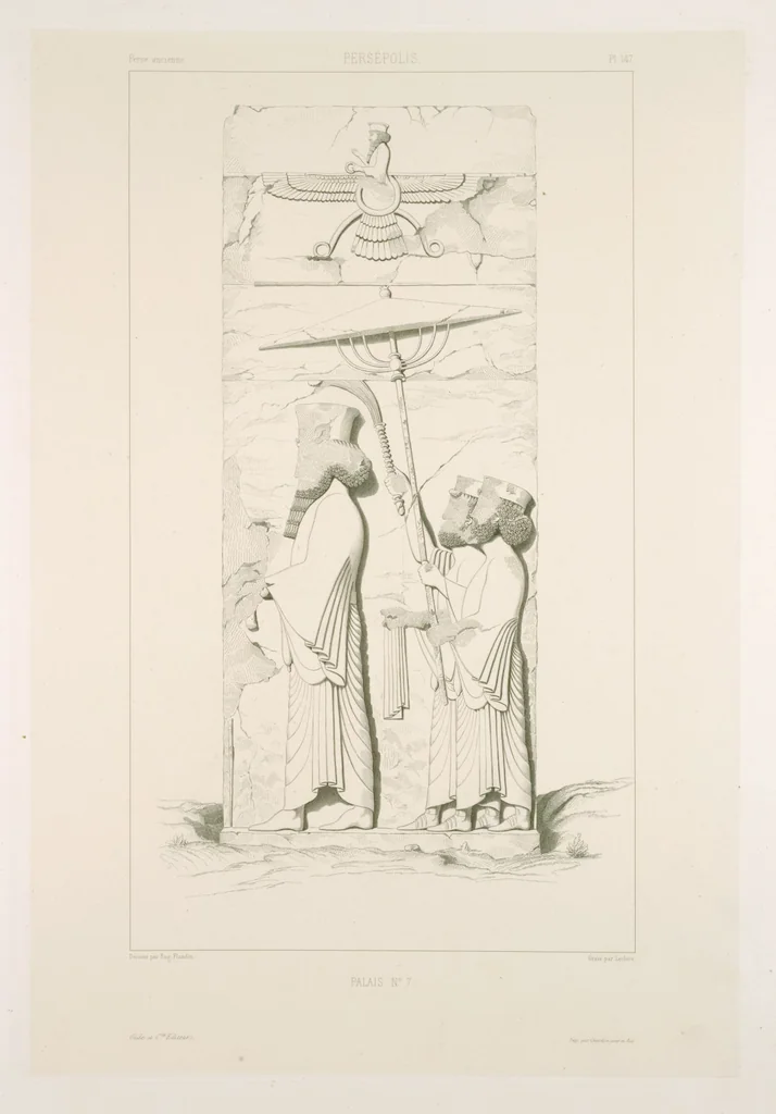 An illustration from Voyage en Perse de mm. Eugène Flandin, peintre, et Pascal Coste, architecte, entrepris par ordre de m. le ministre des affaires étrangères, d'après les instructions dressées par l'Institut. Publié sous les auspices de m. le ministre de l'intérieur, 1851, leaf 161