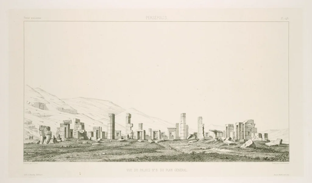 An illustration from Voyage en Perse de mm. Eugène Flandin, peintre, et Pascal Coste, architecte, entrepris par ordre de m. le ministre des affaires étrangères, d'après les instructions dressées par l'Institut. Publié sous les auspices de m. le ministre de l'intérieur, 1851, leaf 162