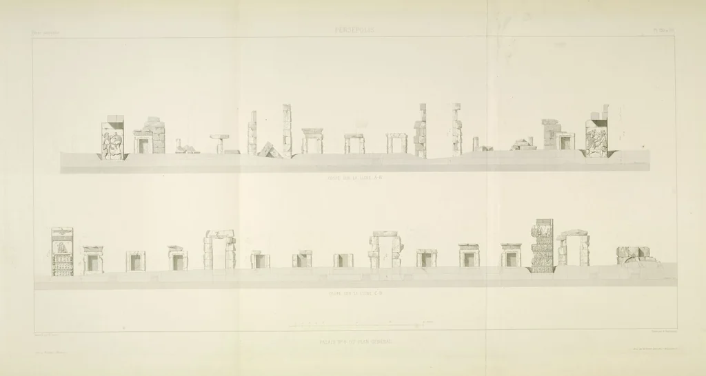 An illustration from Voyage en Perse de mm. Eugène Flandin, peintre, et Pascal Coste, architecte, entrepris par ordre de m. le ministre des affaires étrangères, d'après les instructions dressées par l'Institut. Publié sous les auspices de m. le ministre de l'intérieur, 1851, leaf 164