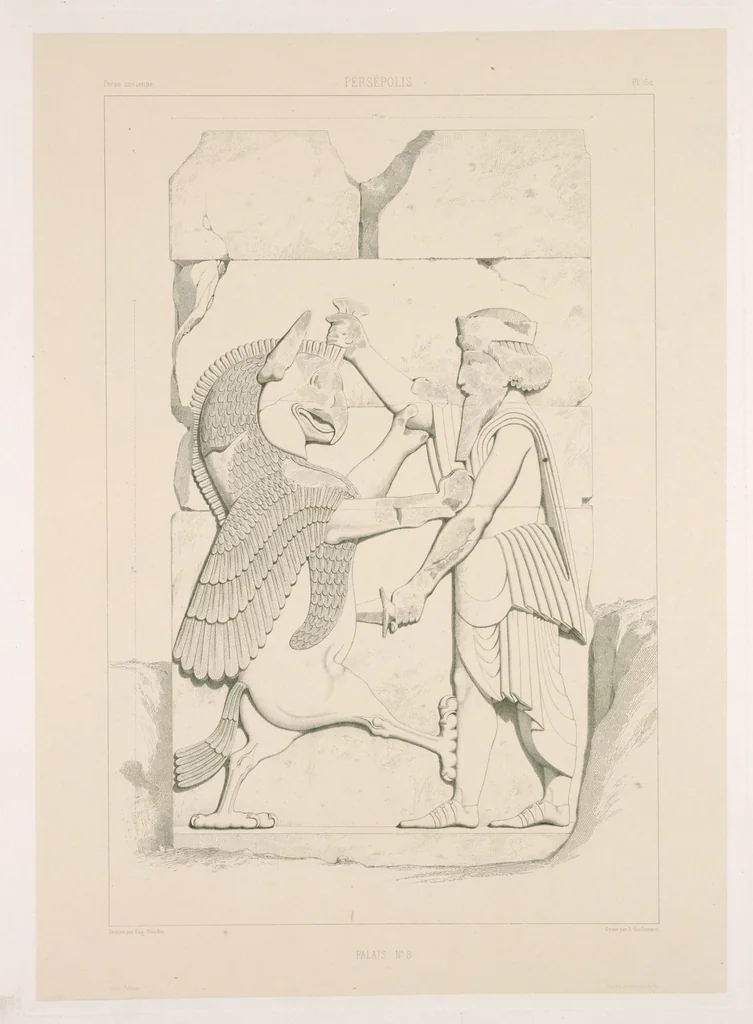 An illustration from Voyage en Perse de mm. Eugène Flandin, peintre, et Pascal Coste, architecte, entrepris par ordre de m. le ministre des affaires étrangères, d'après les instructions dressées par l'Institut. Publié sous les auspices de m. le ministre de l'intérieur, 1851, leaf 165