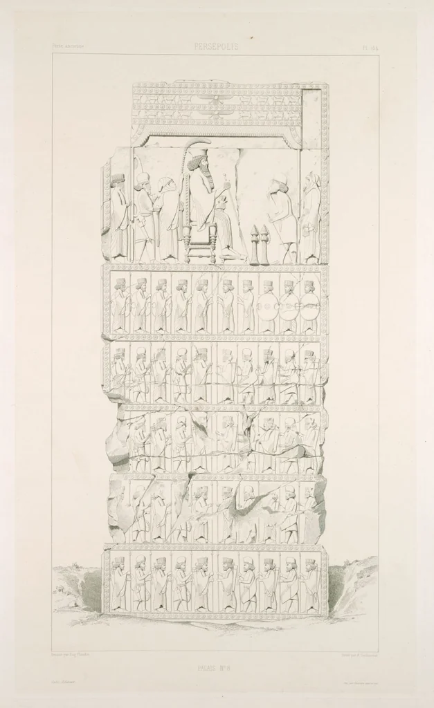 An illustration from Voyage en Perse de mm. Eugène Flandin, peintre, et Pascal Coste, architecte, entrepris par ordre de m. le ministre des affaires étrangères, d'après les instructions dressées par l'Institut. Publié sous les auspices de m. le ministre de l'intérieur, 1851, leaf 167