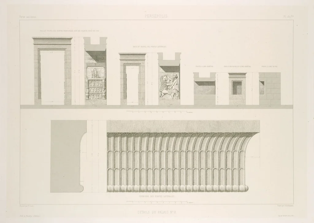 An illustration from Voyage en Perse de mm. Eugène Flandin, peintre, et Pascal Coste, architecte, entrepris par ordre de m. le ministre des affaires étrangères, d'après les instructions dressées par l'Institut. Publié sous les auspices de m. le ministre de l'intérieur, 1851, leaf 169