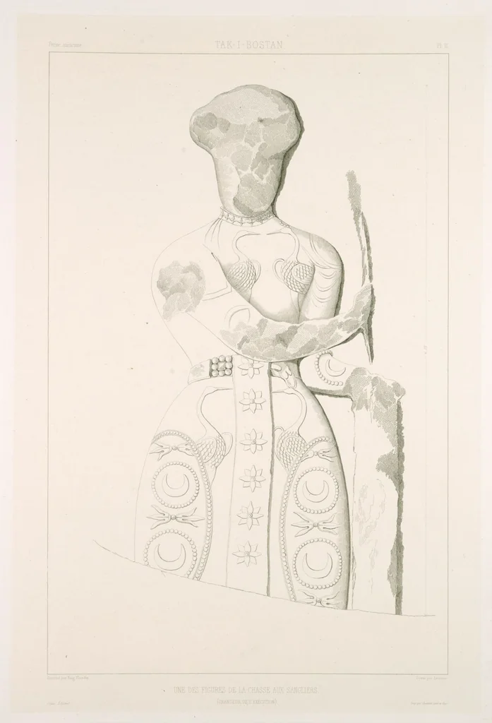 An illustration from Voyage en Perse de mm. Eugène Flandin, peintre, et Pascal Coste, architecte, entrepris par ordre de m. le ministre des affaires étrangères, d'après les instructions dressées par l'Institut. Publié sous les auspices de m. le ministre de l'intérieur, 1851, leaf 17