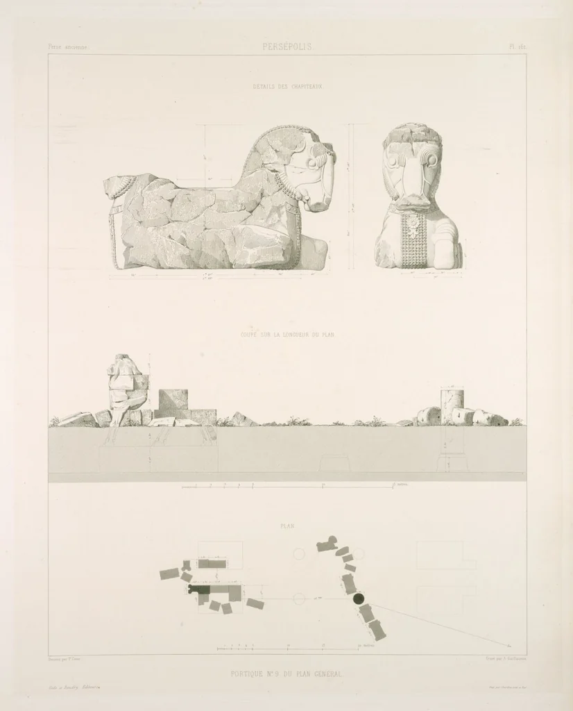 An illustration from Voyage en Perse de mm. Eugène Flandin, peintre, et Pascal Coste, architecte, entrepris par ordre de m. le ministre des affaires étrangères, d'après les instructions dressées par l'Institut. Publié sous les auspices de m. le ministre de l'intérieur, 1851, leaf 173