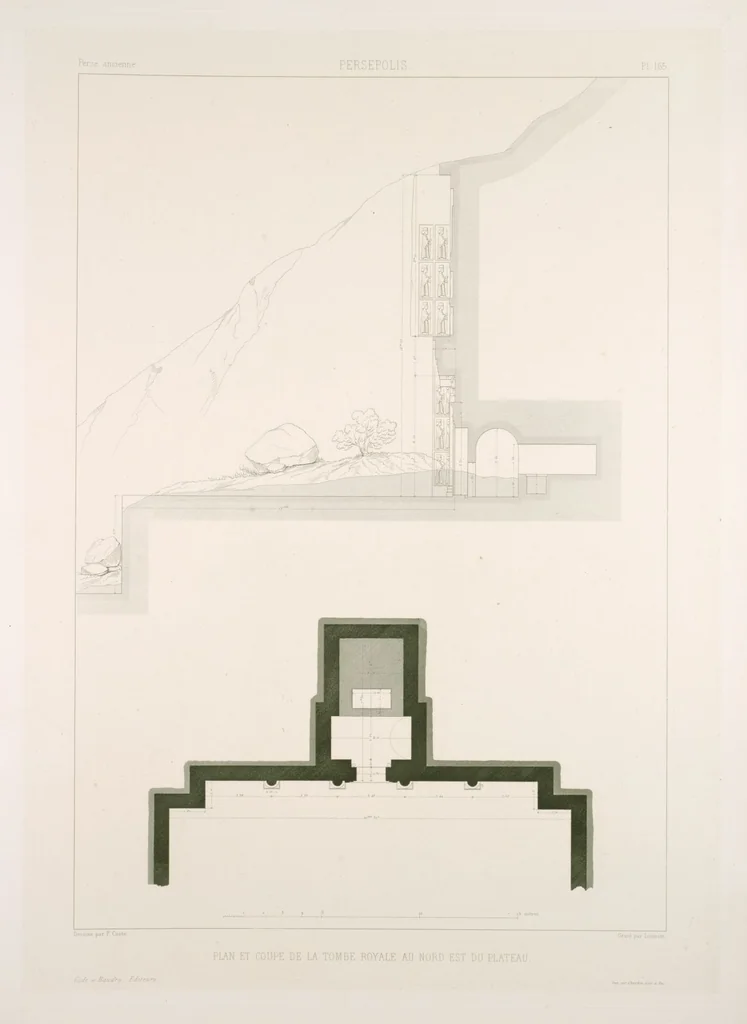 An illustration from Voyage en Perse de mm. Eugène Flandin, peintre, et Pascal Coste, architecte, entrepris par ordre de m. le ministre des affaires étrangères, d'après les instructions dressées par l'Institut. Publié sous les auspices de m. le ministre de l'intérieur, 1851, leaf 178