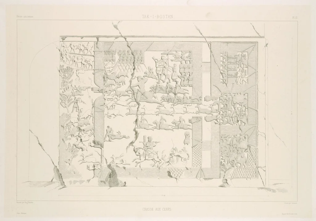 An illustration from Voyage en Perse de mm. Eugène Flandin, peintre, et Pascal Coste, architecte, entrepris par ordre de m. le ministre des affaires étrangères, d'après les instructions dressées par l'Institut. Publié sous les auspices de m. le ministre de l'intérieur, 1851, leaf 18