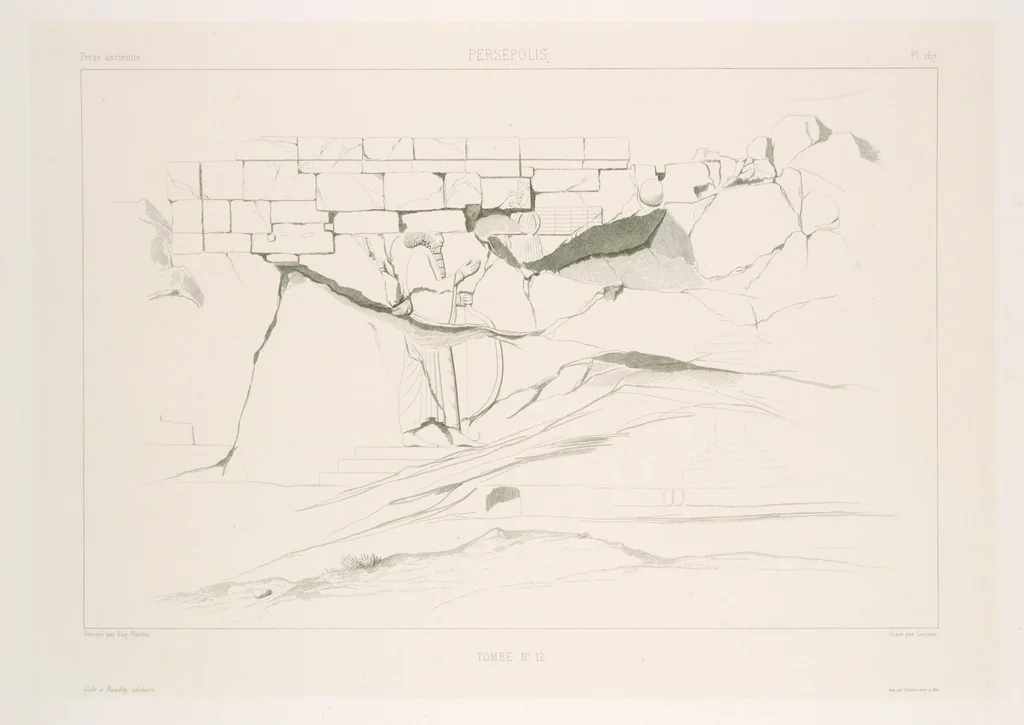 An illustration from Voyage en Perse de mm. Eugène Flandin, peintre, et Pascal Coste, architecte, entrepris par ordre de m. le ministre des affaires étrangères, d'après les instructions dressées par l'Institut. Publié sous les auspices de m. le ministre de l'intérieur, 1851, leaf 180