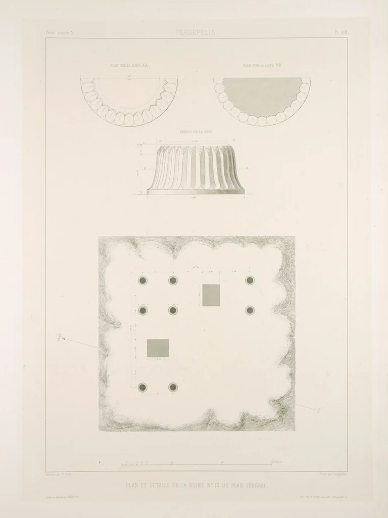 An illustration from Voyage en Perse de mm. Eugène Flandin, peintre, et Pascal Coste, architecte, entrepris par ordre de m. le ministre des affaires étrangères, d'après les instructions dressées par l'Institut. Publié sous les auspices de m. le ministre de l'intérieur, 1851, leaf 181