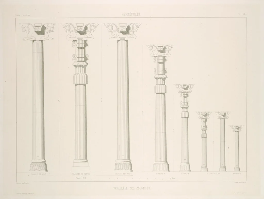 An illustration from Voyage en Perse de mm. Eugène Flandin, peintre, et Pascal Coste, architecte, entrepris par ordre de m. le ministre des affaires étrangères, d'après les instructions dressées par l'Institut. Publié sous les auspices de m. le ministre de l'intérieur, 1851, leaf 182