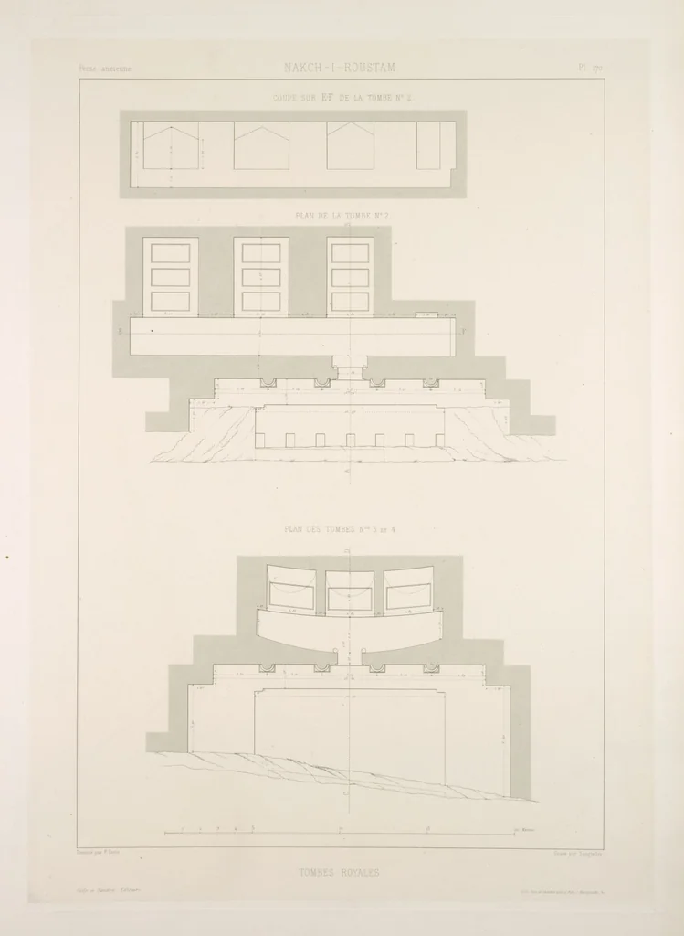 An illustration from Voyage en Perse de mm. Eugène Flandin, peintre, et Pascal Coste, architecte, entrepris par ordre de m. le ministre des affaires étrangères, d'après les instructions dressées par l'Institut. Publié sous les auspices de m. le ministre de l'intérieur, 1851, leaf 185