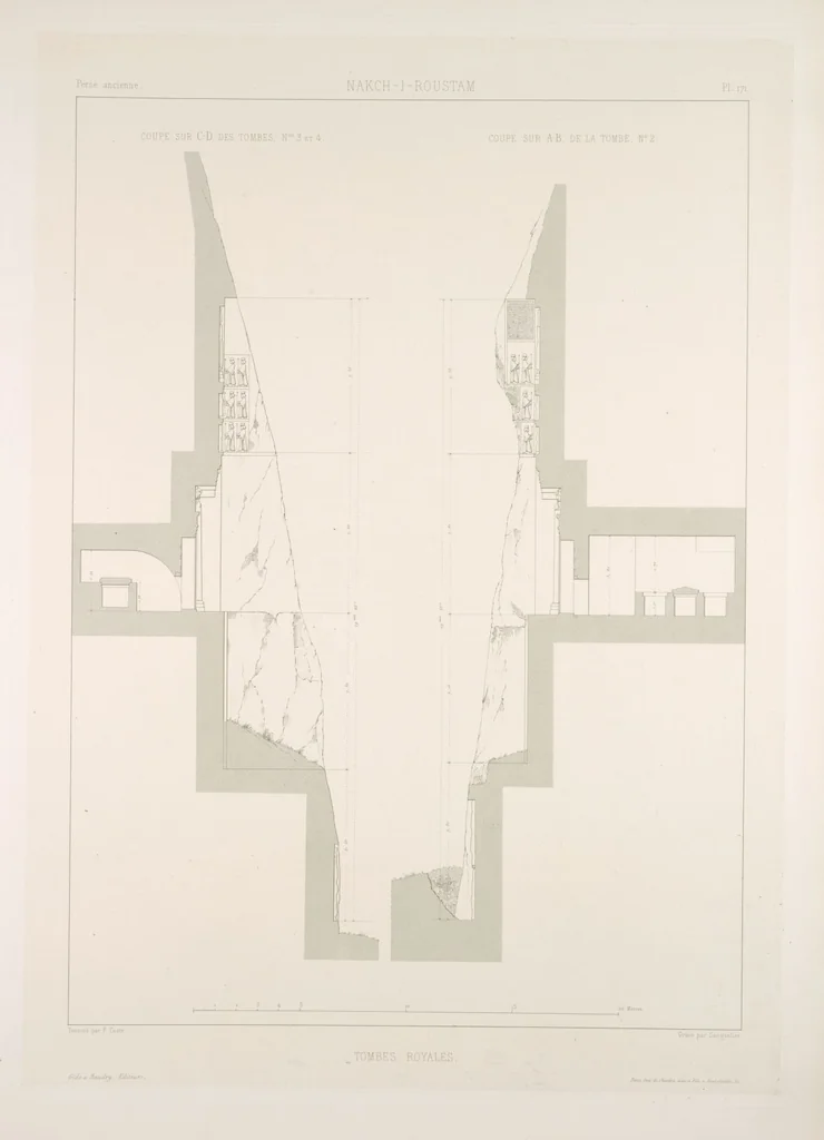 An illustration from Voyage en Perse de mm. Eugène Flandin, peintre, et Pascal Coste, architecte, entrepris par ordre de m. le ministre des affaires étrangères, d'après les instructions dressées par l'Institut. Publié sous les auspices de m. le ministre de l'intérieur, 1851, leaf 186