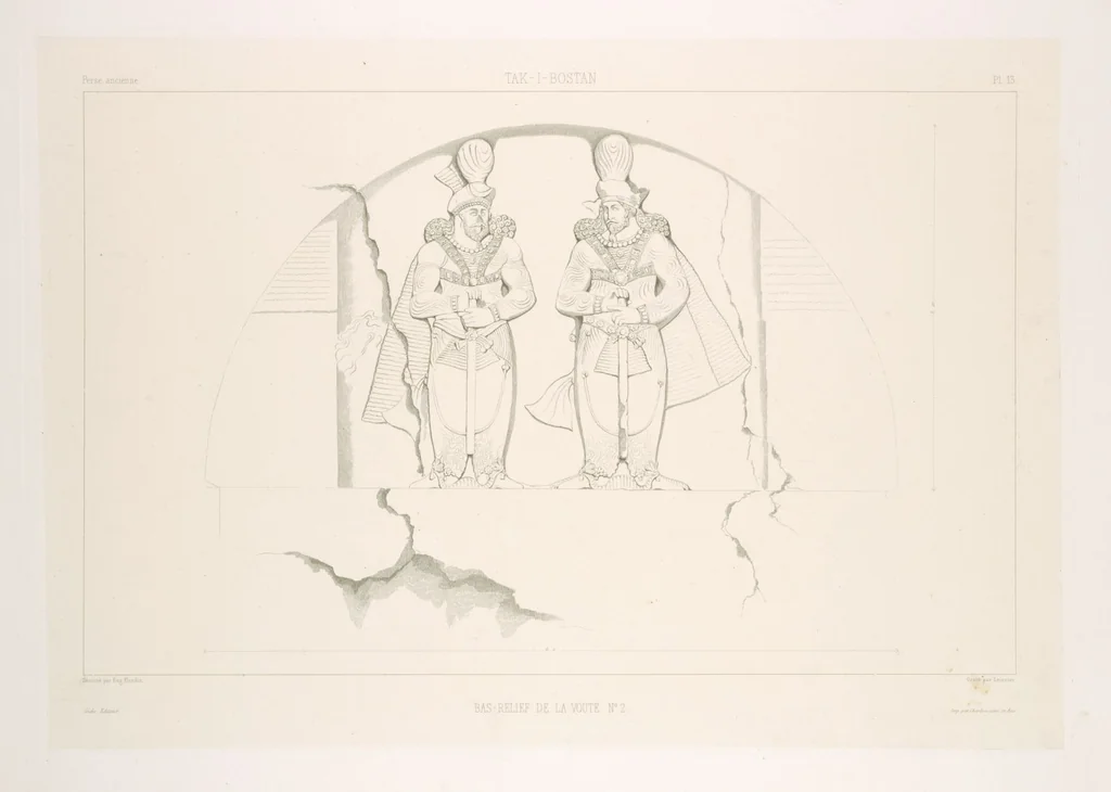 An illustration from Voyage en Perse de mm. Eugène Flandin, peintre, et Pascal Coste, architecte, entrepris par ordre de m. le ministre des affaires étrangères, d'après les instructions dressées par l'Institut. Publié sous les auspices de m. le ministre de l'intérieur, 1851, leaf 19