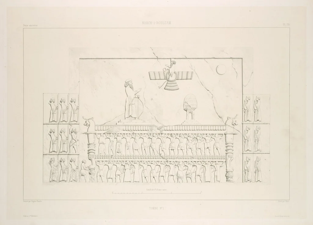 An illustration from Voyage en Perse de mm. Eugène Flandin, peintre, et Pascal Coste, architecte, entrepris par ordre de m. le ministre des affaires étrangères, d'après les instructions dressées par l'Institut. Publié sous les auspices de m. le ministre de l'intérieur, 1851, leaf 193