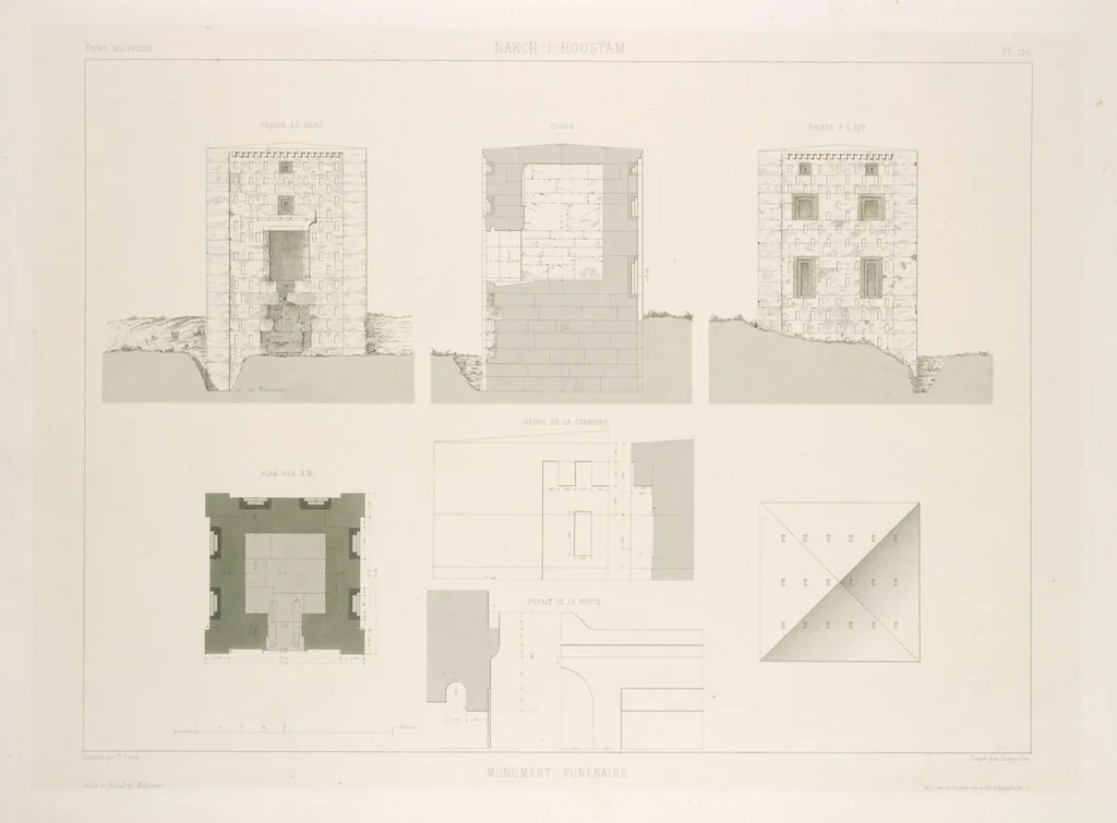 An illustration from Voyage en Perse de mm. Eugène Flandin, peintre, et Pascal Coste, architecte, entrepris par ordre de m. le ministre des affaires étrangères, d'après les instructions dressées par l'Institut. Publié sous les auspices de m. le ministre de l'intérieur, 1851, leaf 194