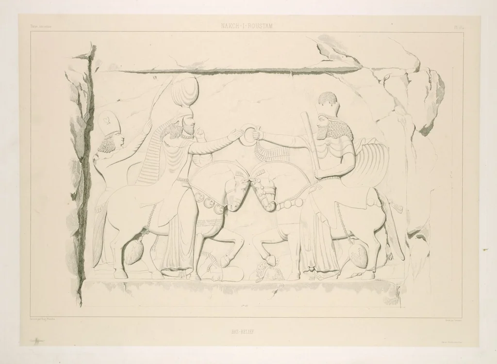 An illustration from Voyage en Perse de mm. Eugène Flandin, peintre, et Pascal Coste, architecte, entrepris par ordre de m. le ministre des affaires étrangères, d'après les instructions dressées par l'Institut. Publié sous les auspices de m. le ministre de l'intérieur, 1851, leaf 199