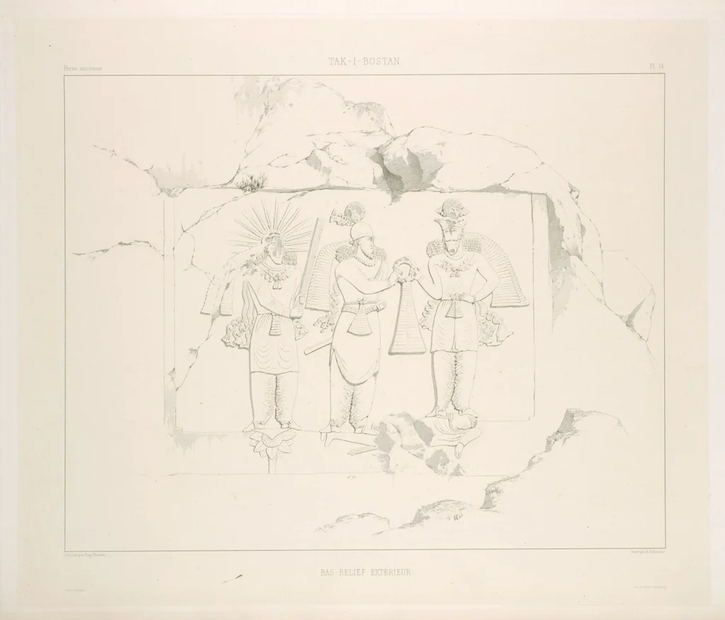 An illustration from Voyage en Perse de mm. Eugène Flandin, peintre, et Pascal Coste, architecte, entrepris par ordre de m. le ministre des affaires étrangères, d'après les instructions dressées par l'Institut. Publié sous les auspices de m. le ministre de l'intérieur, 1851, leaf 20