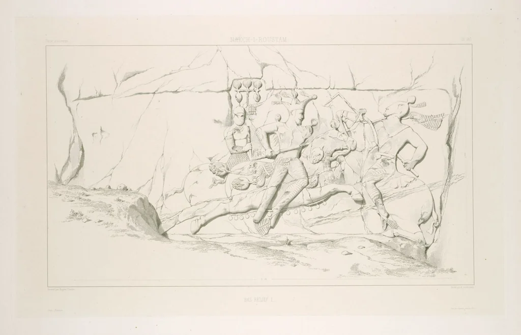 An illustration from Voyage en Perse de mm. Eugène Flandin, peintre, et Pascal Coste, architecte, entrepris par ordre de m. le ministre des affaires étrangères, d'après les instructions dressées par l'Institut. Publié sous les auspices de m. le ministre de l'intérieur, 1851, leaf 200