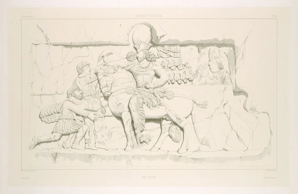 An illustration from Voyage en Perse de mm. Eugène Flandin, peintre, et Pascal Coste, architecte, entrepris par ordre de m. le ministre des affaires étrangères, d'après les instructions dressées par l'Institut. Publié sous les auspices de m. le ministre de l'intérieur, 1851, leaf 202