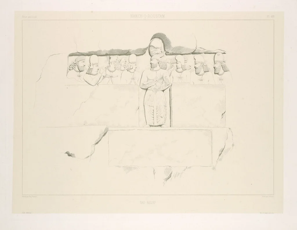 An illustration from Voyage en Perse de mm. Eugène Flandin, peintre, et Pascal Coste, architecte, entrepris par ordre de m. le ministre des affaires étrangères, d'après les instructions dressées par l'Institut. Publié sous les auspices de m. le ministre de l'intérieur, 1851, leaf 204