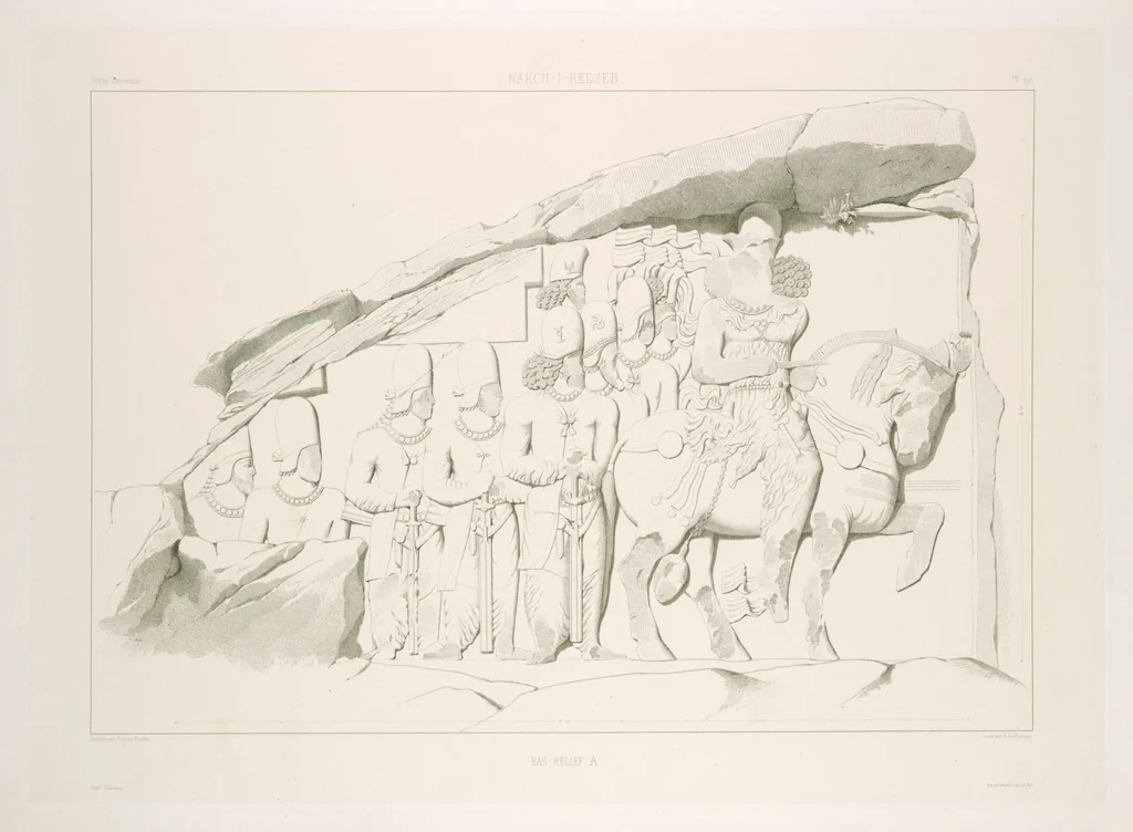 An illustration from Voyage en Perse de mm. Eugène Flandin, peintre, et Pascal Coste, architecte, entrepris par ordre de m. le ministre des affaires étrangères, d'après les instructions dressées par l'Institut. Publié sous les auspices de m. le ministre de l'intérieur, 1851, leaf 207