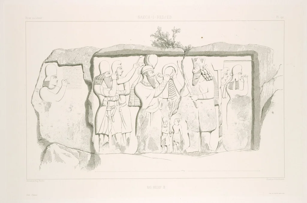 An illustration from Voyage en Perse de mm. Eugène Flandin, peintre, et Pascal Coste, architecte, entrepris par ordre de m. le ministre des affaires étrangères, d'après les instructions dressées par l'Institut. Publié sous les auspices de m. le ministre de l'intérieur, 1851, leaf 208