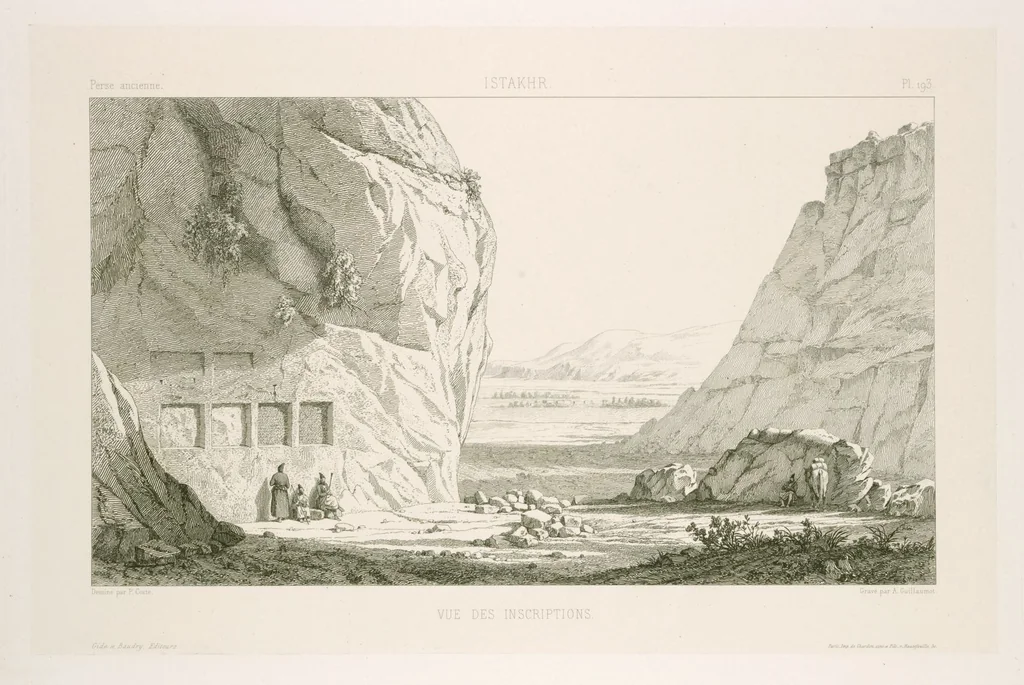 An illustration from Voyage en Perse de mm. Eugène Flandin, peintre, et Pascal Coste, architecte, entrepris par ordre de m. le ministre des affaires étrangères, d'après les instructions dressées par l'Institut. Publié sous les auspices de m. le ministre de l'intérieur, 1851, leaf 210