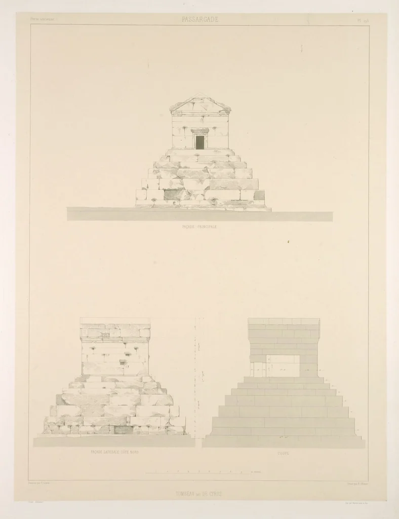 An illustration from Voyage en Perse de mm. Eugène Flandin, peintre, et Pascal Coste, architecte, entrepris par ordre de m. le ministre des affaires étrangères, d'après les instructions dressées par l'Institut. Publié sous les auspices de m. le ministre de l'intérieur, 1851, leaf 213