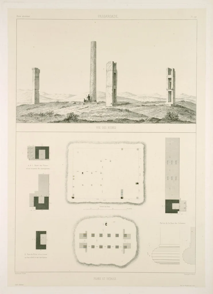 An illustration from Voyage en Perse de mm. Eugène Flandin, peintre, et Pascal Coste, architecte, entrepris par ordre de m. le ministre des affaires étrangères, d'après les instructions dressées par l'Institut. Publié sous les auspices de m. le ministre de l'intérieur, 1851, leaf 215