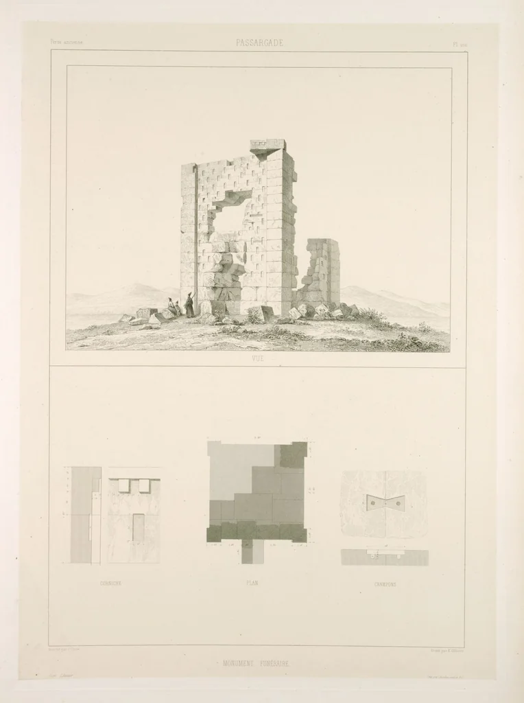 An illustration from Voyage en Perse de mm. Eugène Flandin, peintre, et Pascal Coste, architecte, entrepris par ordre de m. le ministre des affaires étrangères, d'après les instructions dressées par l'Institut. Publié sous les auspices de m. le ministre de l'intérieur, 1851, leaf 218