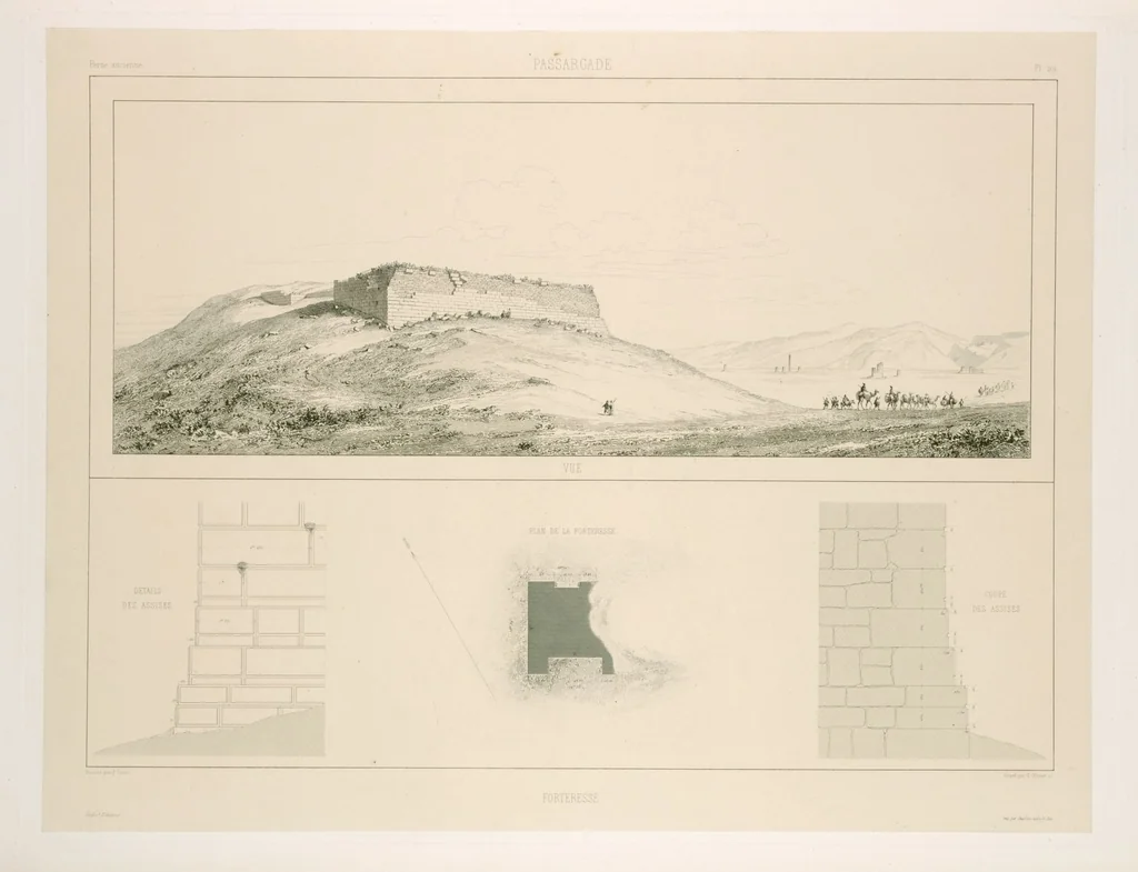 An illustration from Voyage en Perse de mm. Eugène Flandin, peintre, et Pascal Coste, architecte, entrepris par ordre de m. le ministre des affaires étrangères, d'après les instructions dressées par l'Institut. Publié sous les auspices de m. le ministre de l'intérieur, 1851, leaf 219
