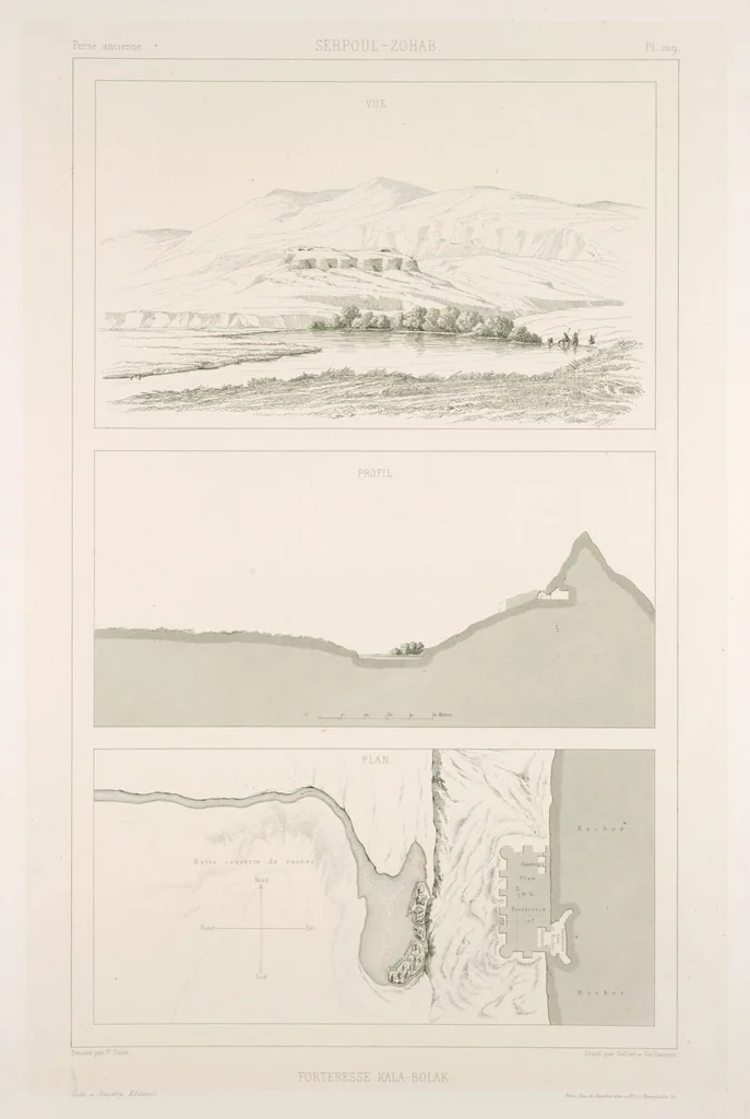 An illustration from Voyage en Perse de mm. Eugène Flandin, peintre, et Pascal Coste, architecte, entrepris par ordre de m. le ministre des affaires étrangères, d'après les instructions dressées par l'Institut. Publié sous les auspices de m. le ministre de l'intérieur, 1851, leaf 227