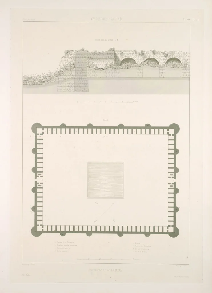 An illustration from Voyage en Perse de mm. Eugène Flandin, peintre, et Pascal Coste, architecte, entrepris par ordre de m. le ministre des affaires étrangères, d'après les instructions dressées par l'Institut. Publié sous les auspices de m. le ministre de l'intérieur, 1851, leaf 230